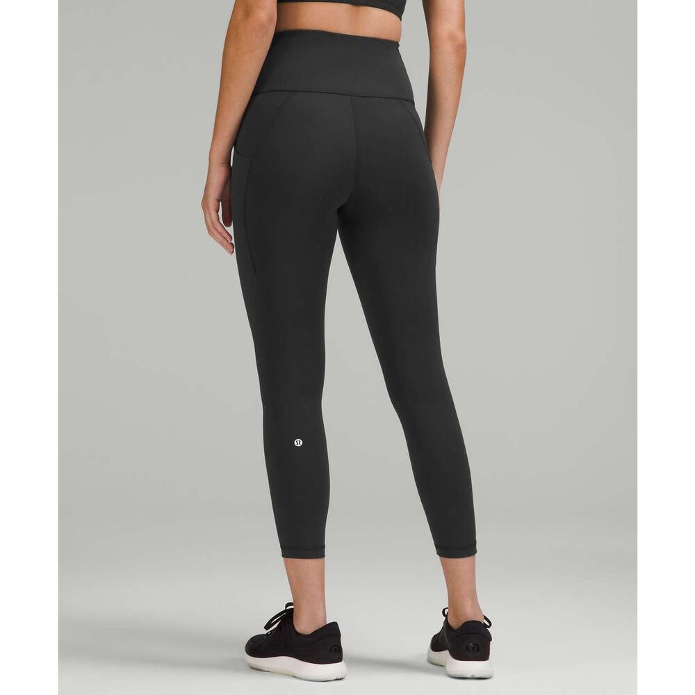 Lululemon Wunder Train High Rise Tight Leggings Pockets 25" Size 4 Black W5EPSS - Picture 2 of 11